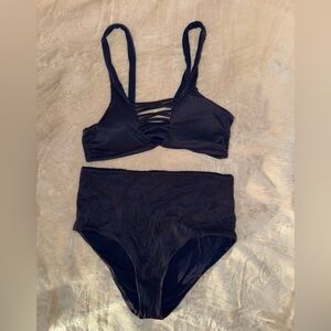 Tinibikini, navy blue two piece bikini, size medium